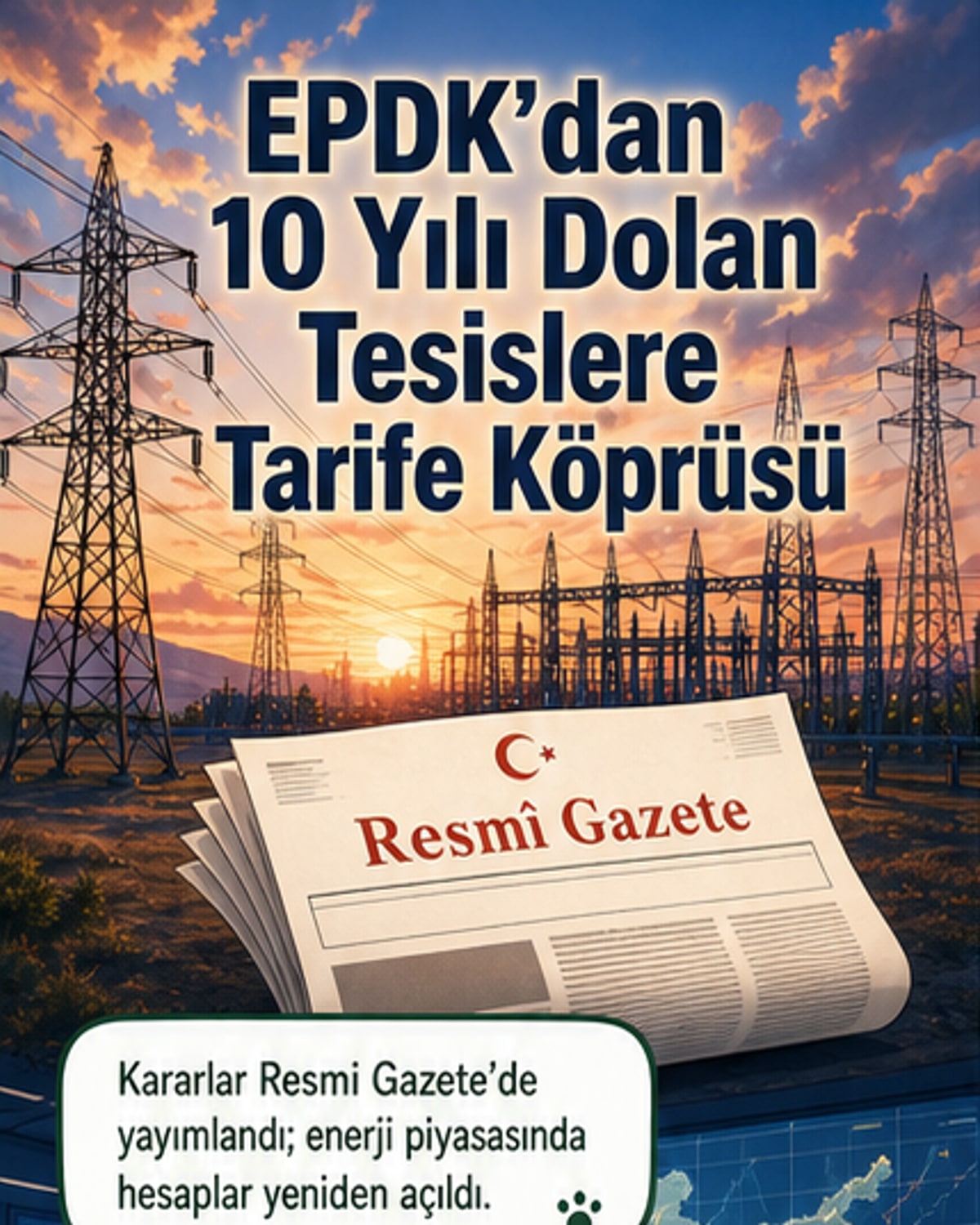 EPDK, lisanssız tesislere yeni tarife