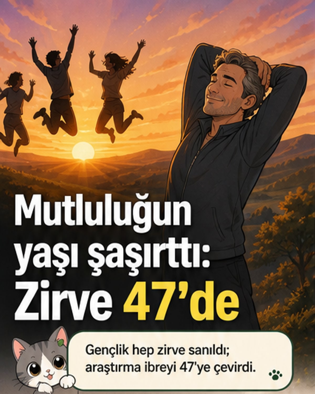 Mutluluğun zirve yaşı 47 olarak açıklandı