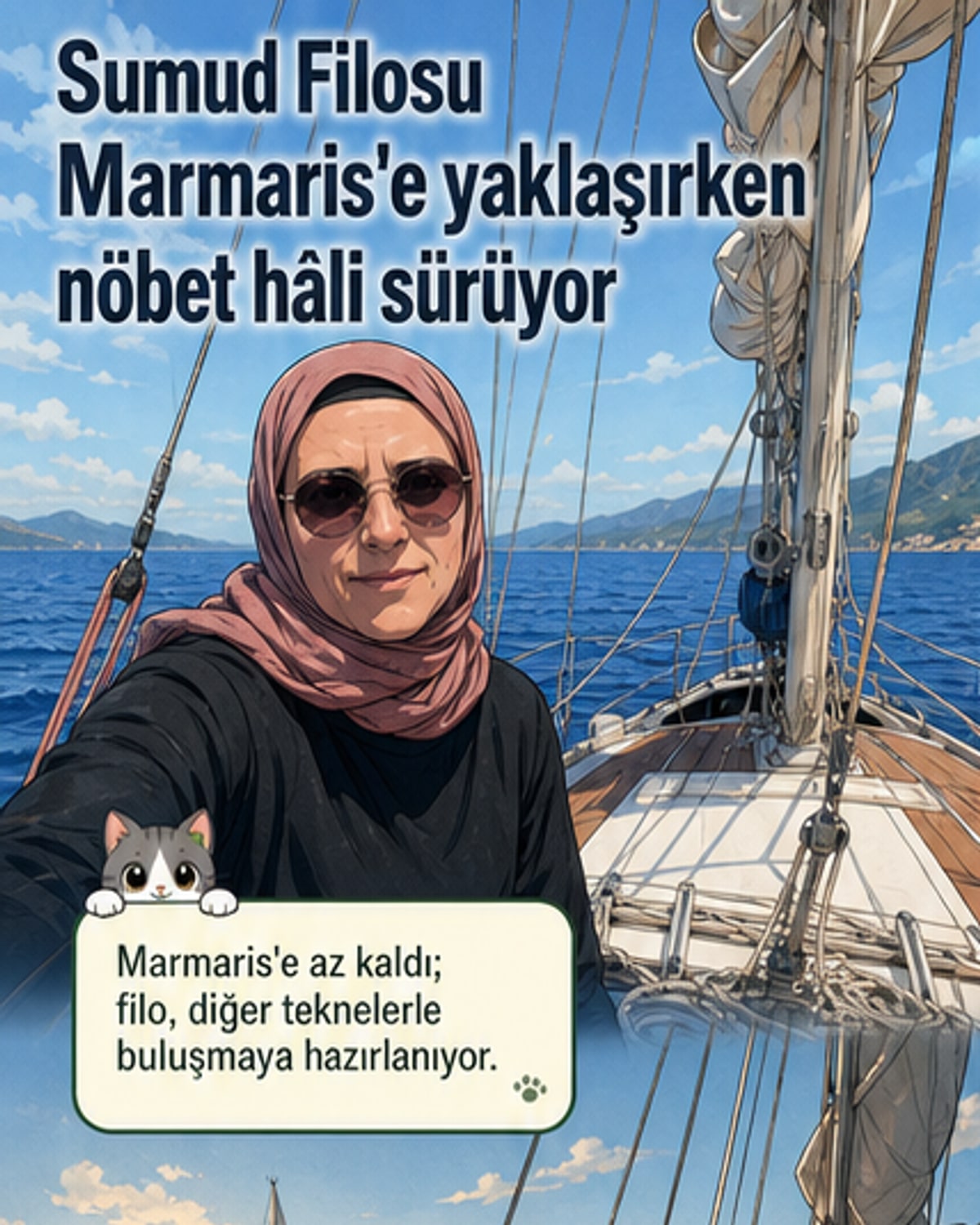 Sumud Filosu, Marmaris’e yaklaşıyor