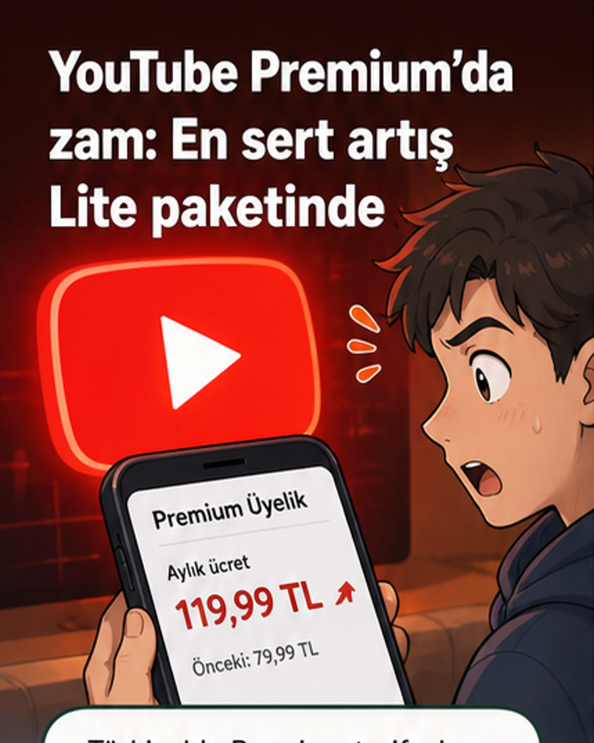 YouTube Premium'de büyük zamlar