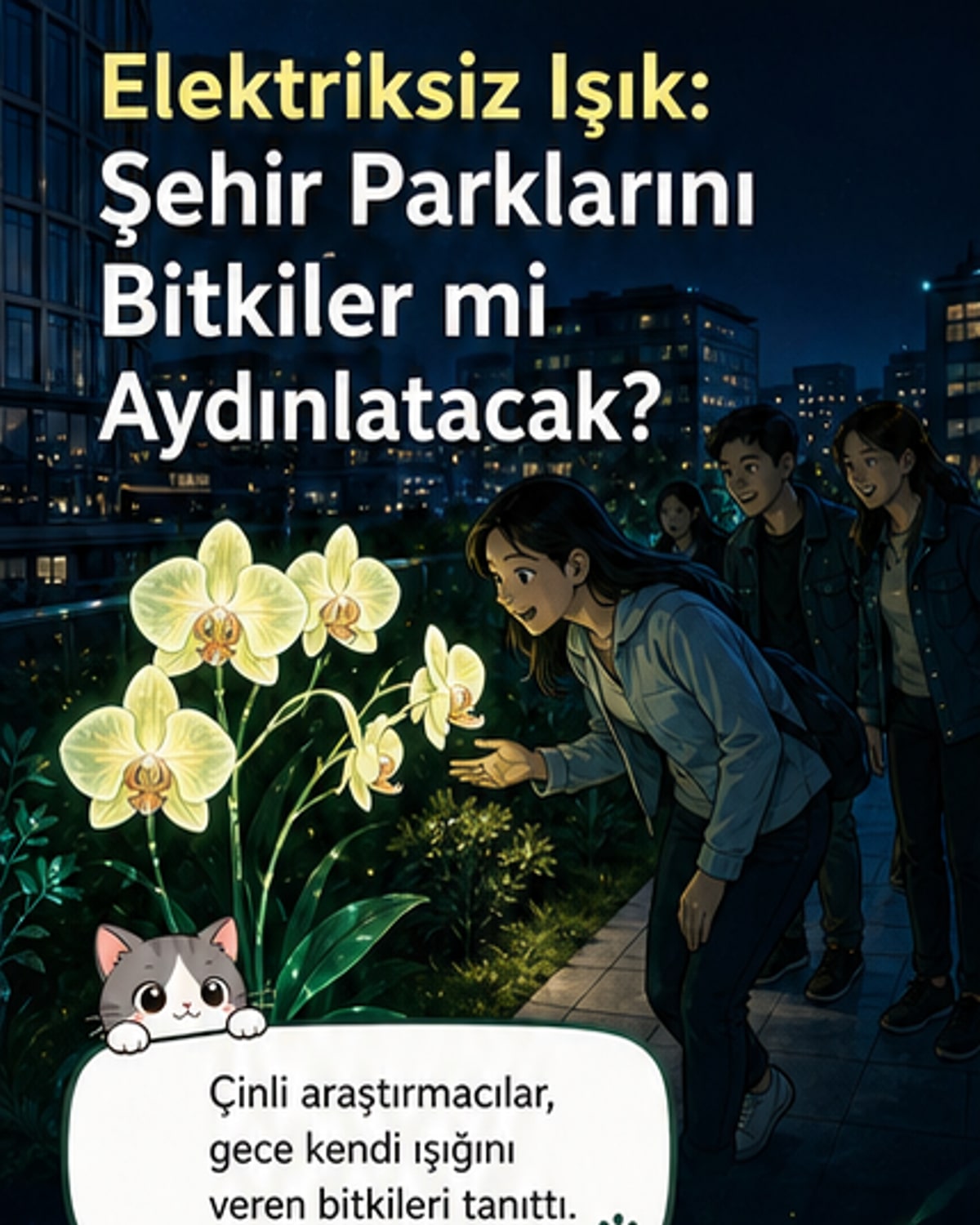 Şehirler, parlayan bitkilerle aydınlanacak