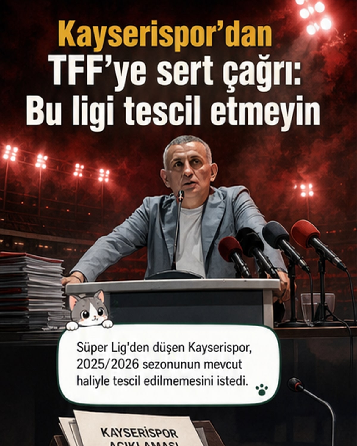 Kayserispor, lig tescilini durdurmak istiyor