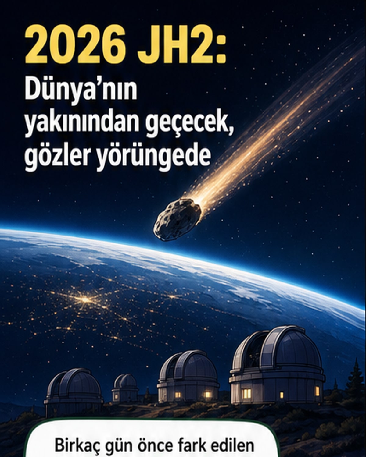 Dünya'ya 90 bin km uzaklıktan geçecek