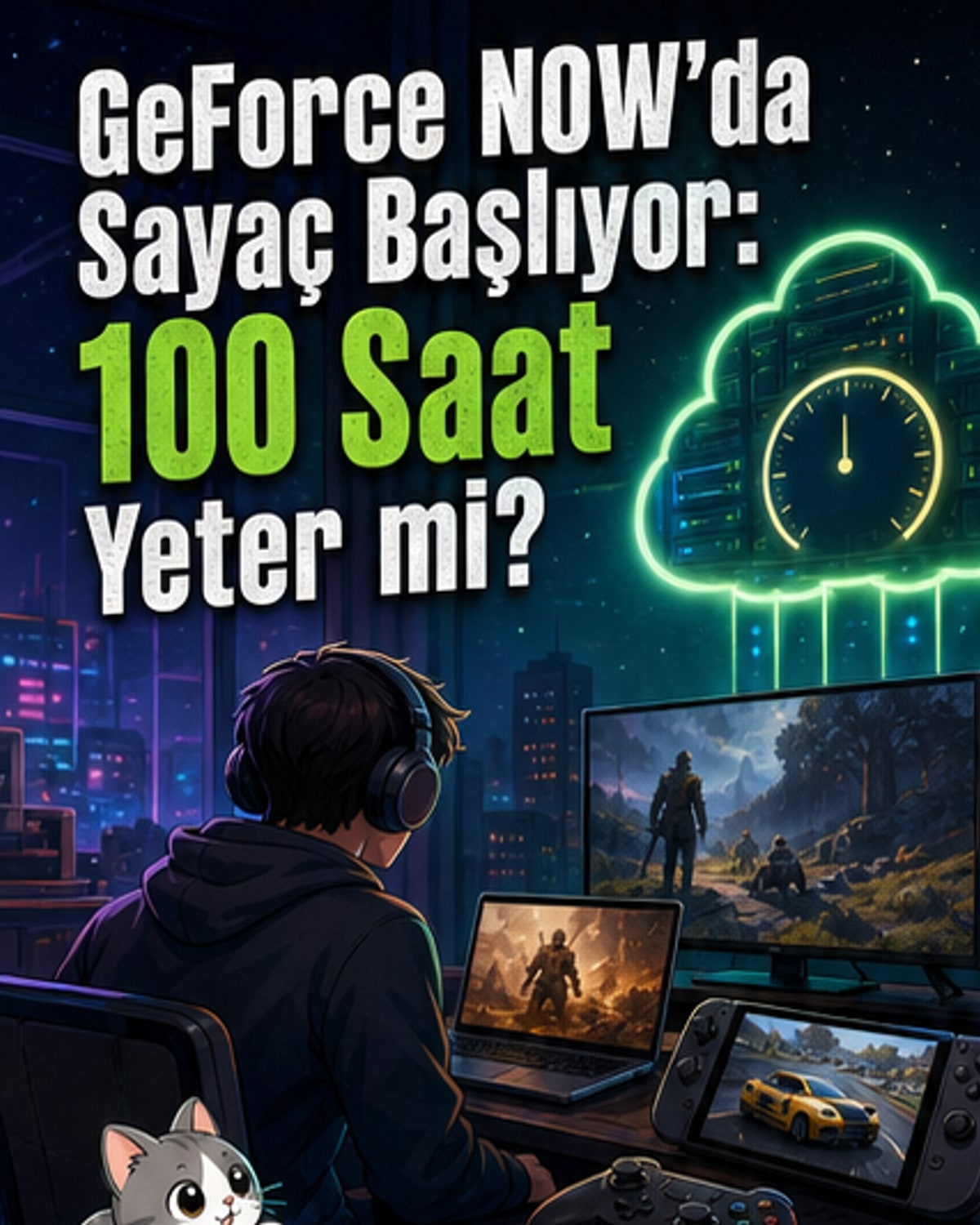 GeForce NOW'da 100 saatlik oyun sınırı
