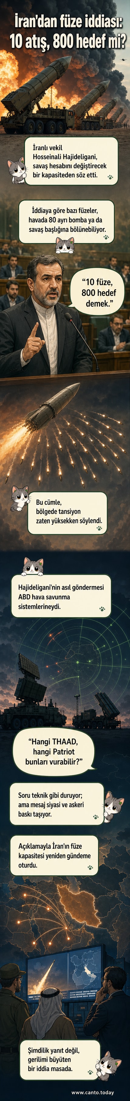 İranlı bir milletvekilinin, çoklu hedef vurma kapasiteli füzelerle ilgili yaptığı açıklama, bölgedeki askeri dengeleri sorgulatan bir mesaj içeriyor.