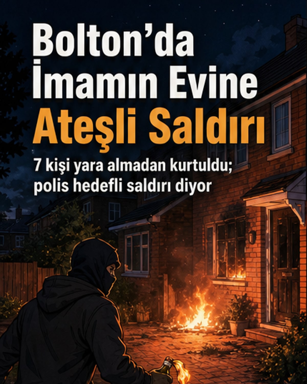 İmamın evine molotof saldırısı
