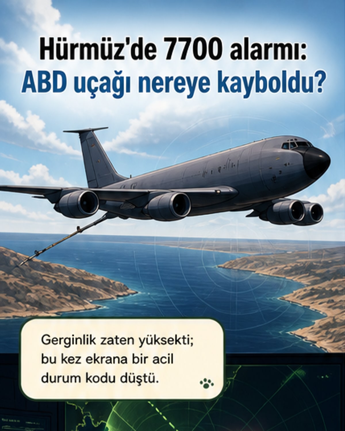 ABD uçağı Hürmüz'de kayboldu