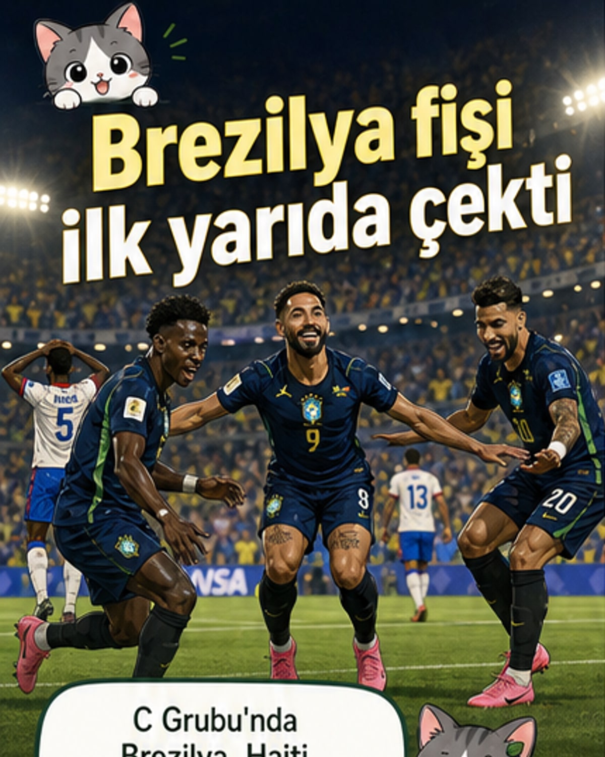 Brezilya, ilk yarıda farkı açtı