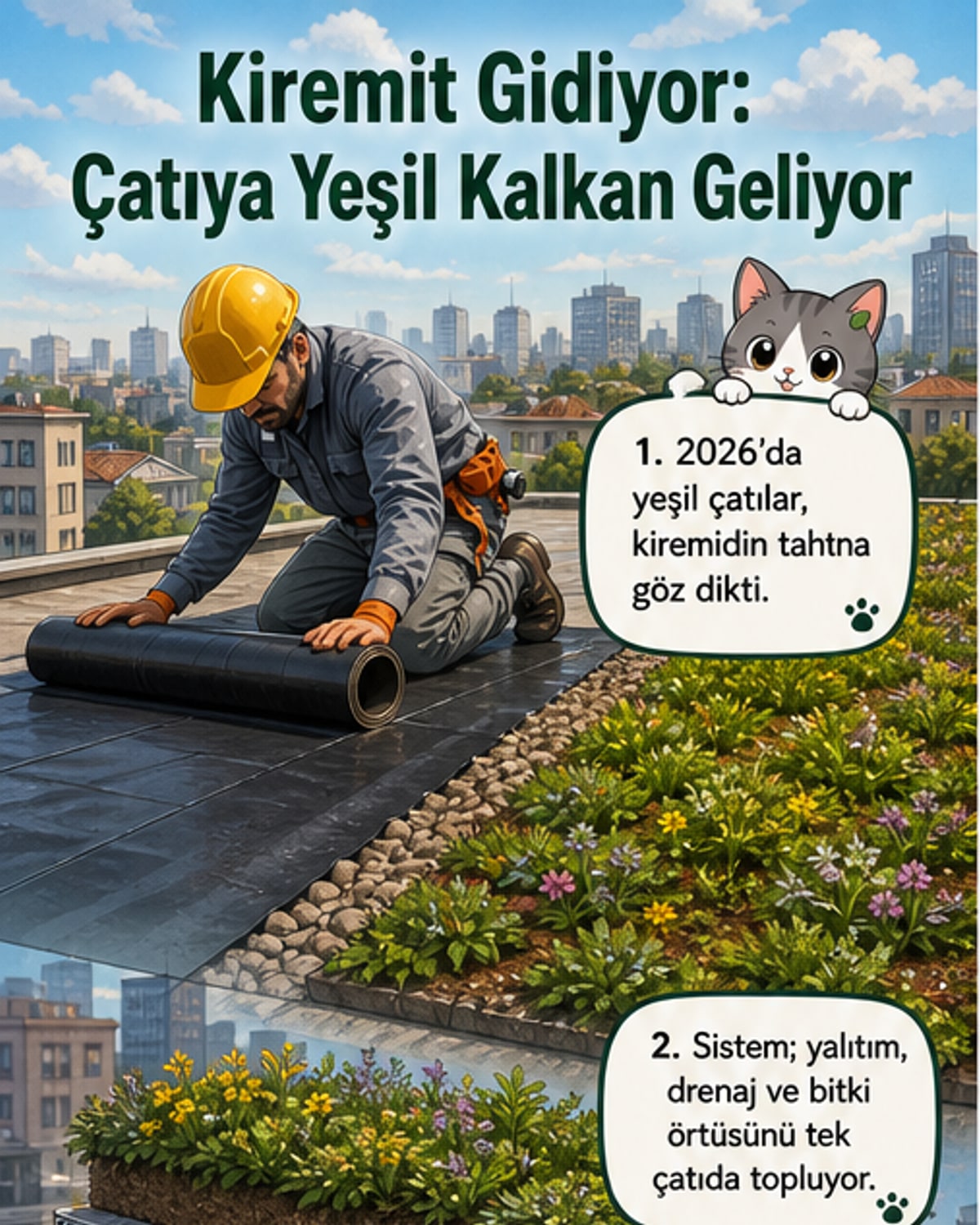 Yeni çatı sistemi: Yaz serin, kış sıcak