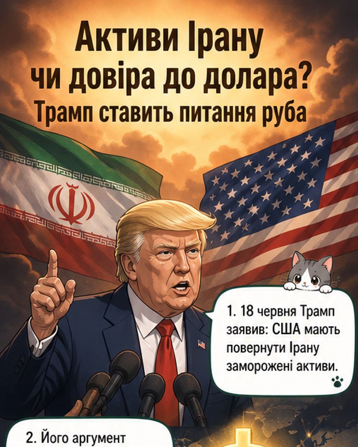 Трамп: повернути Ірану активи заради довіри до долара