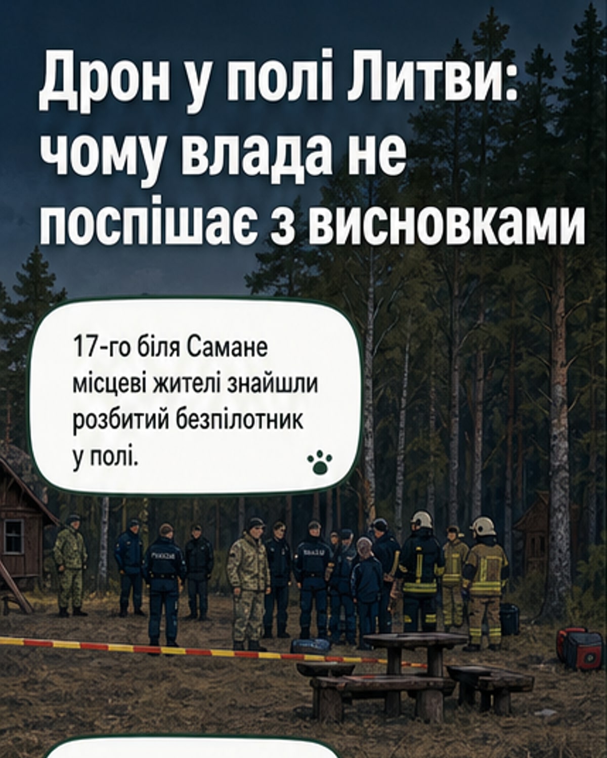 У Литві знайшли розбитий військовий дрон