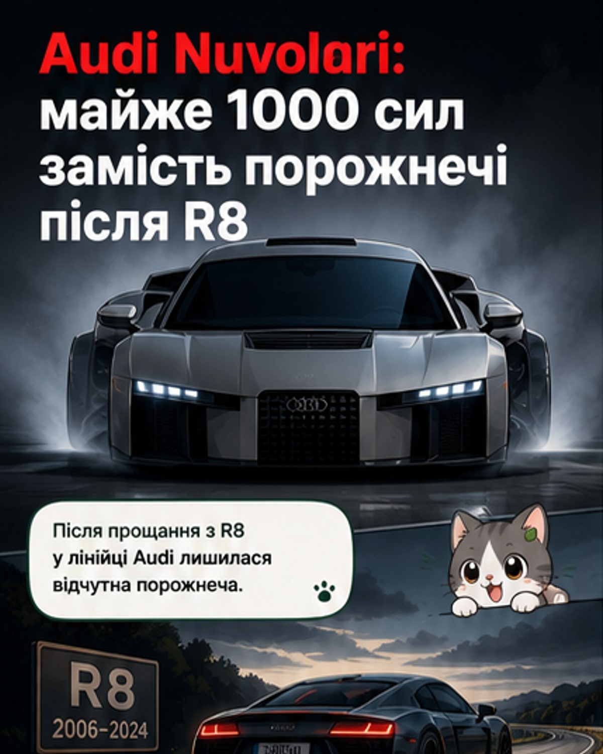 Audi Nuvolari: 1000-сильний наступник R8