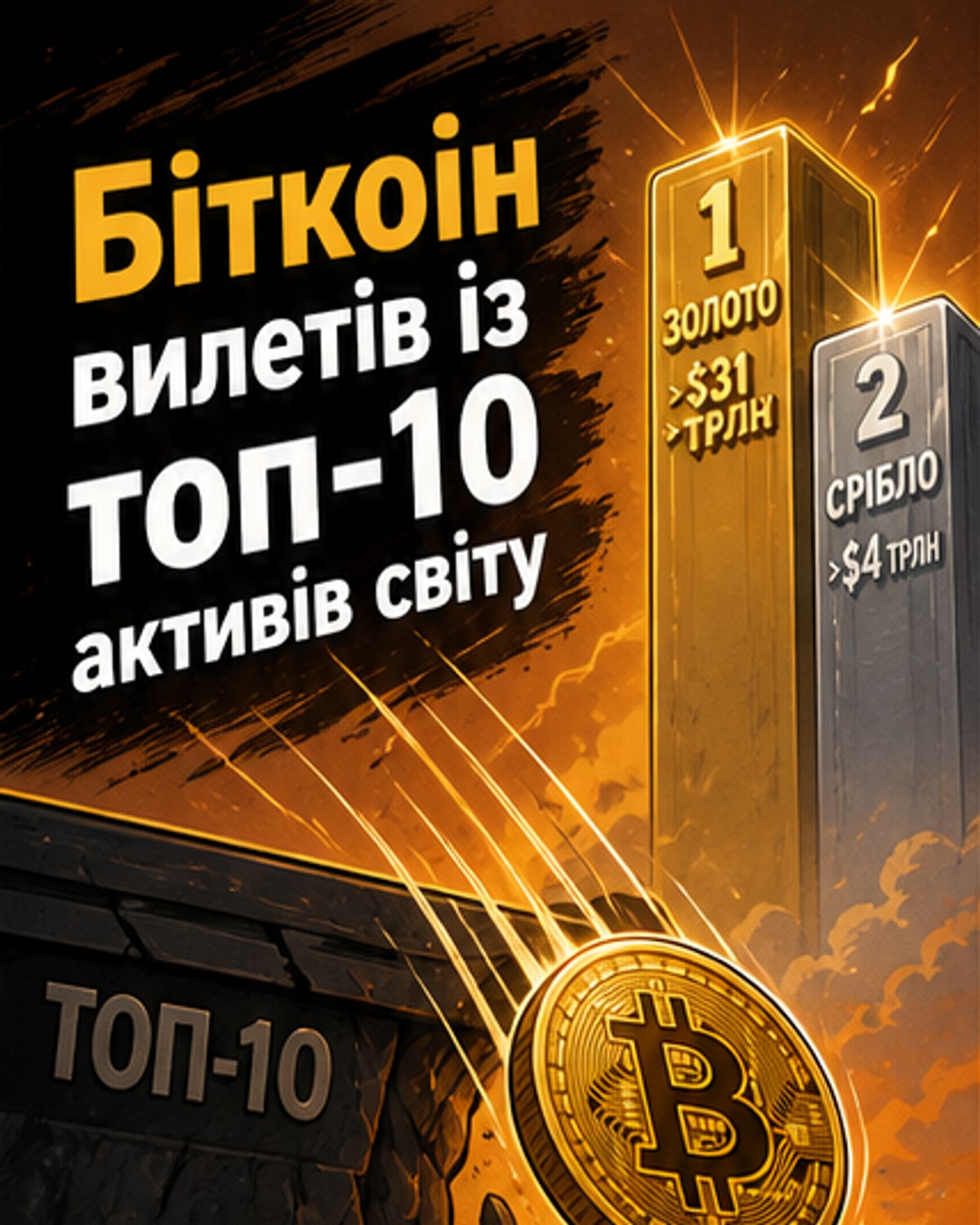 Біткоїн випав із топ-10 активів