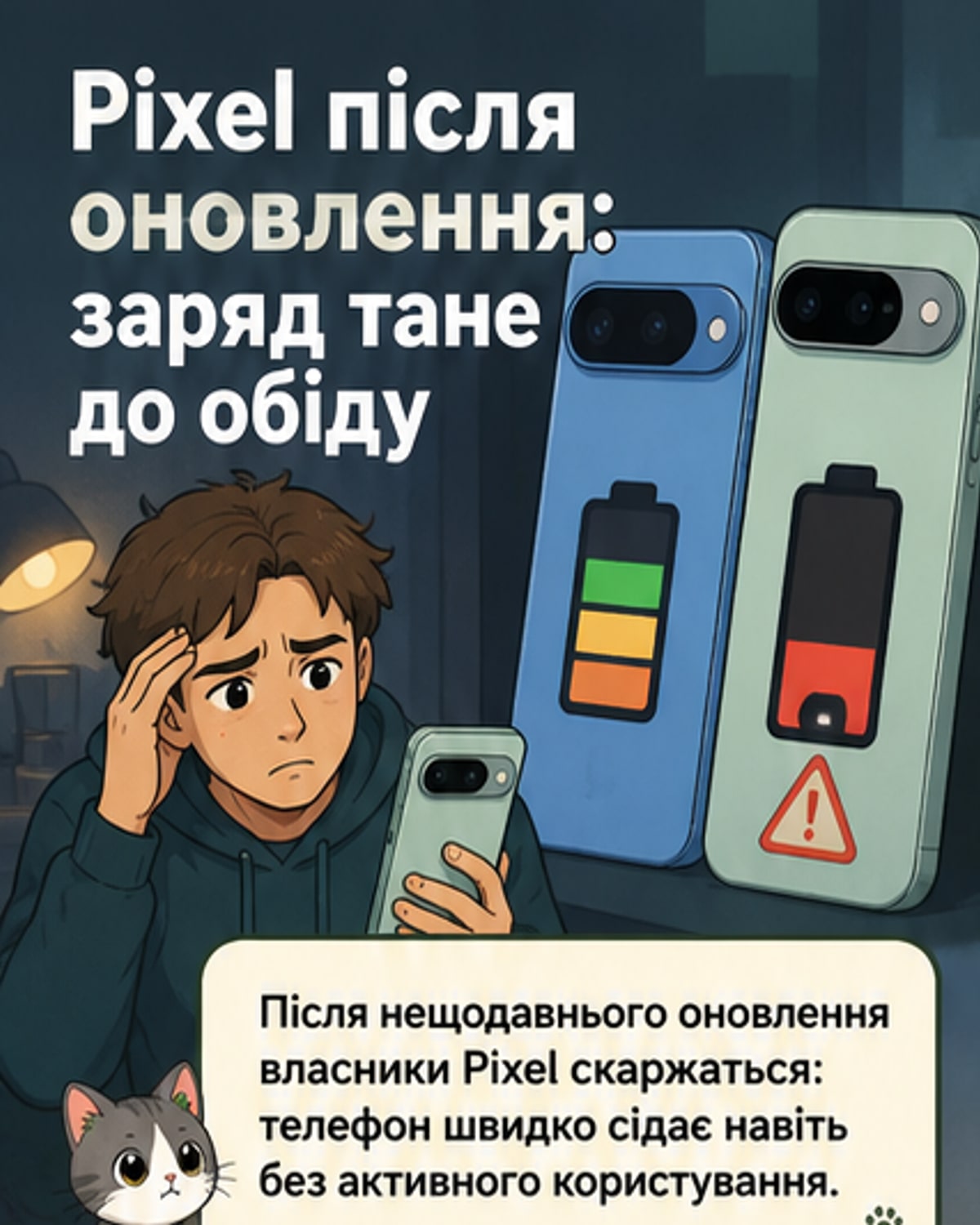Смартфони Pixel швидко розряджаються після оновлення