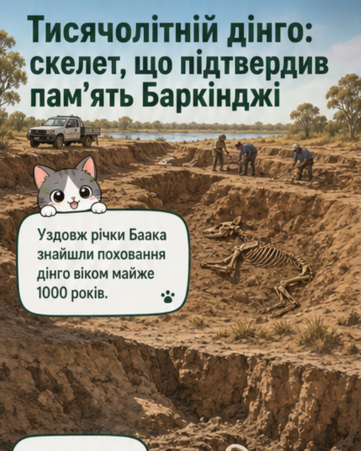 Знайшли скелет дінго віком 1000 років