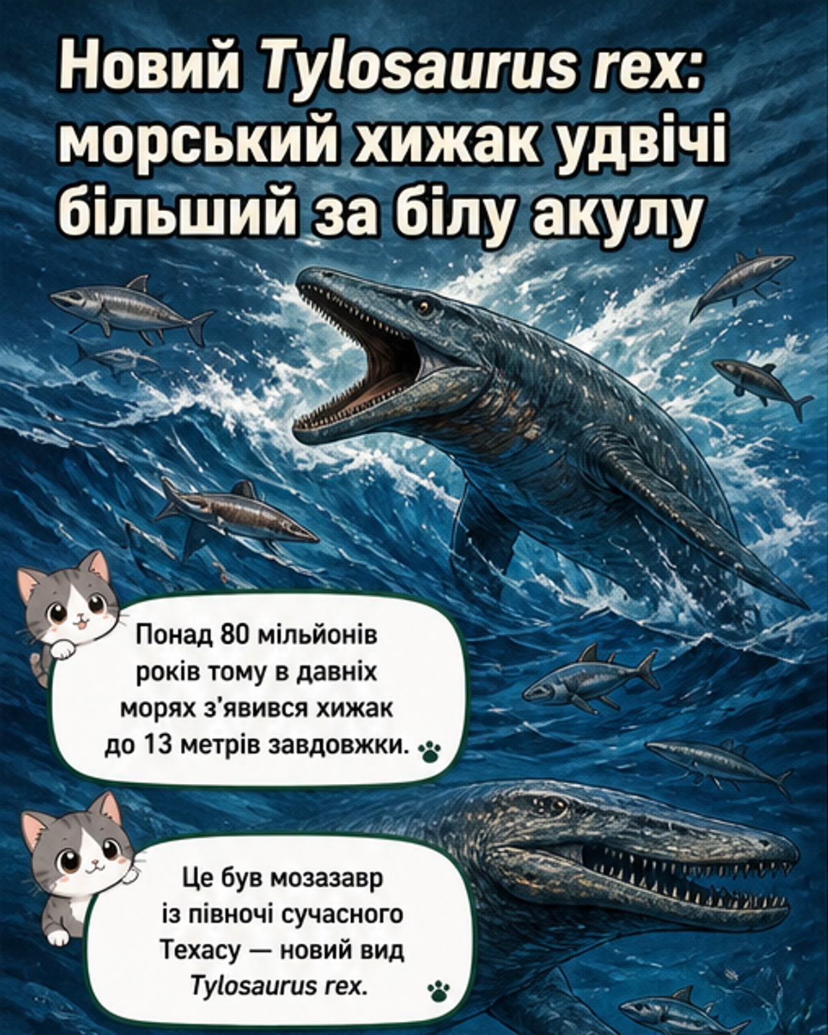 Новий вид морського хижака вдвічі більший за білу акулу