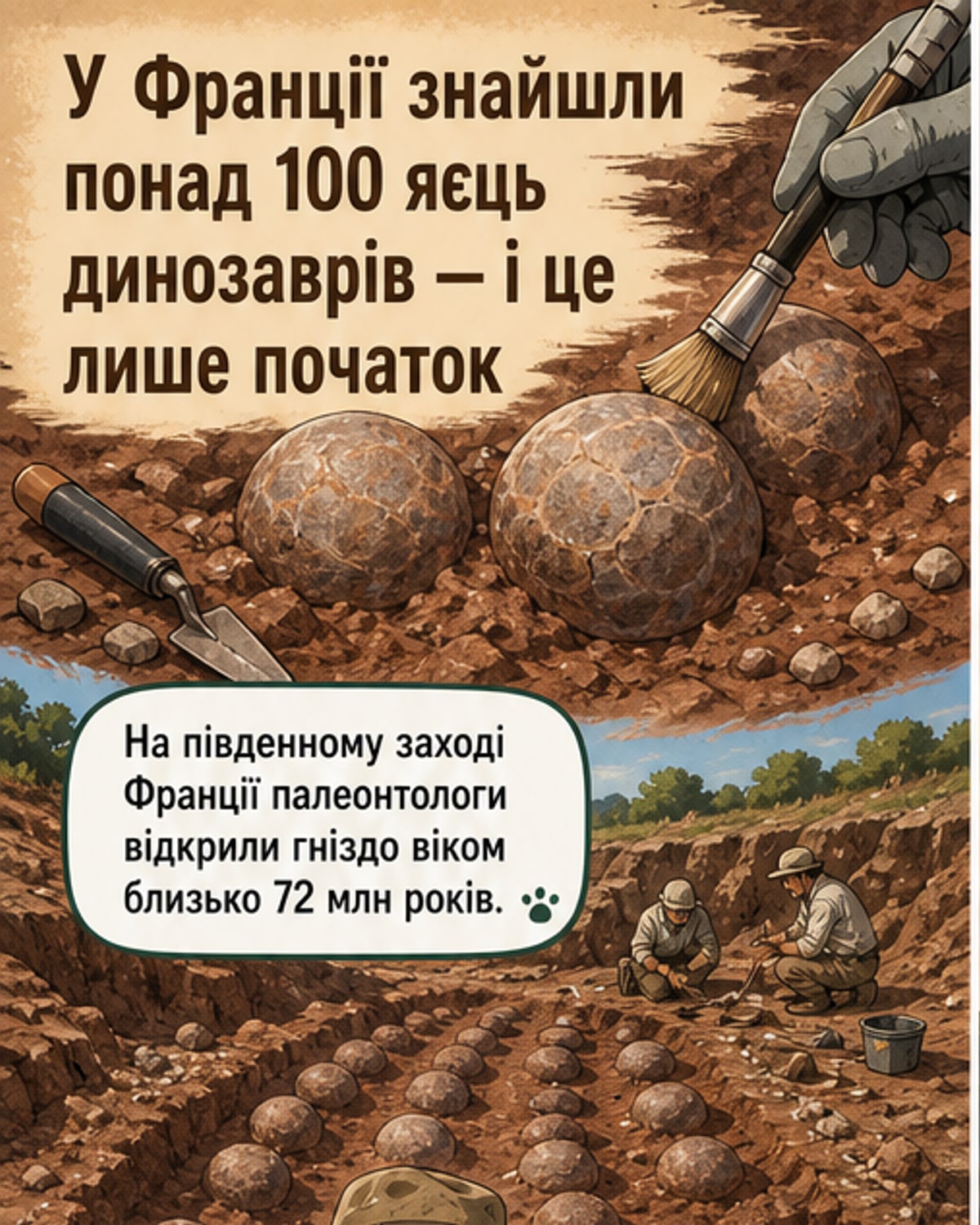 У Франції знайшли 100+ яєць динозаврів