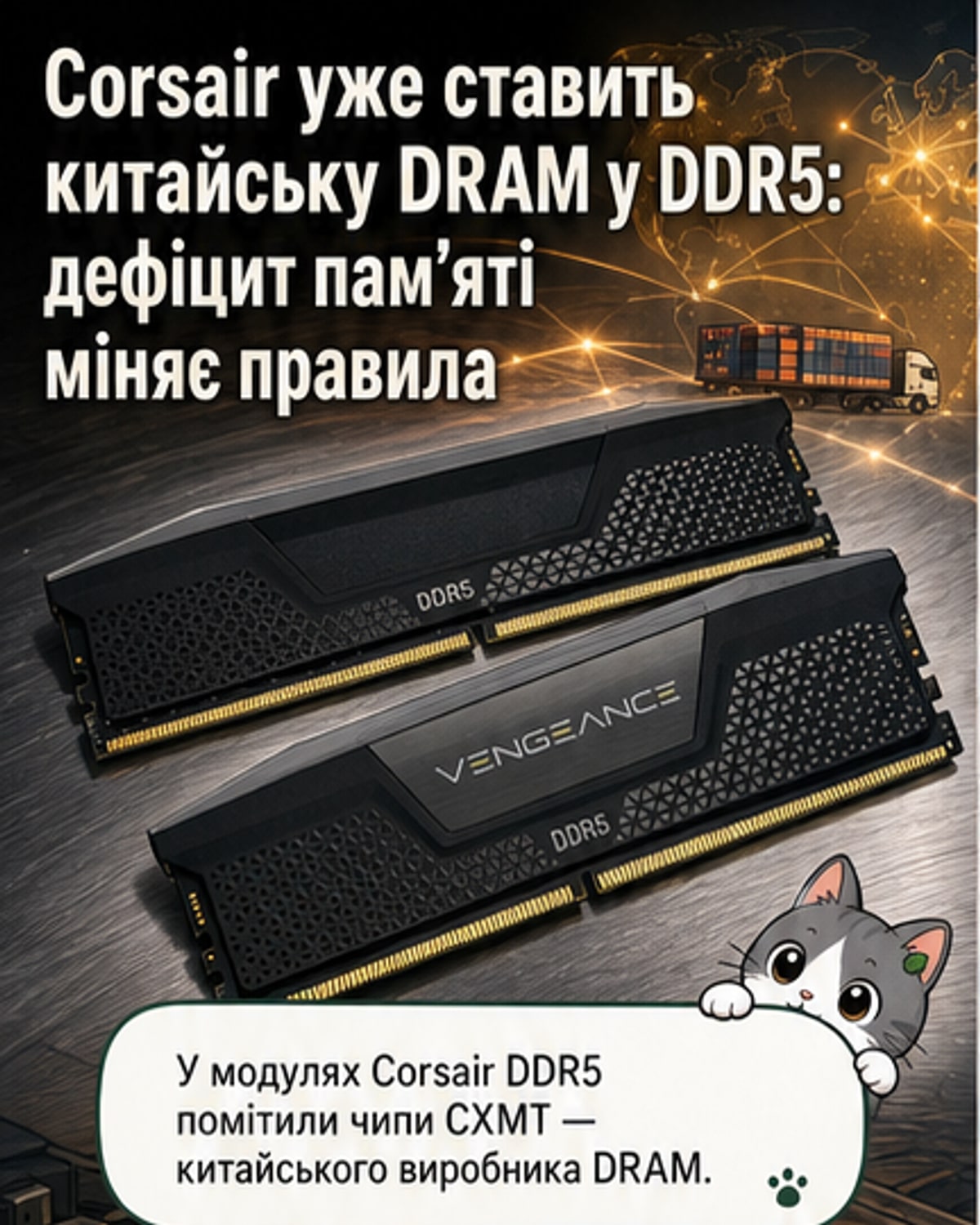 Corsair використовує китайську пам'ять у DDR5
