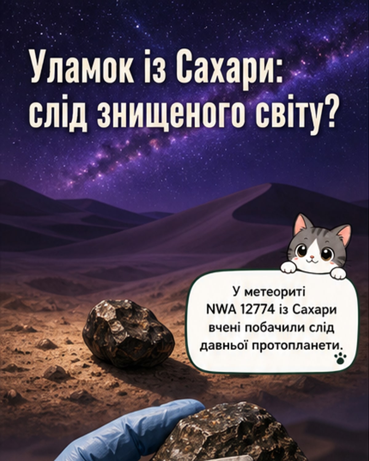 Уламки знищеної планети знайшли в Сахарі