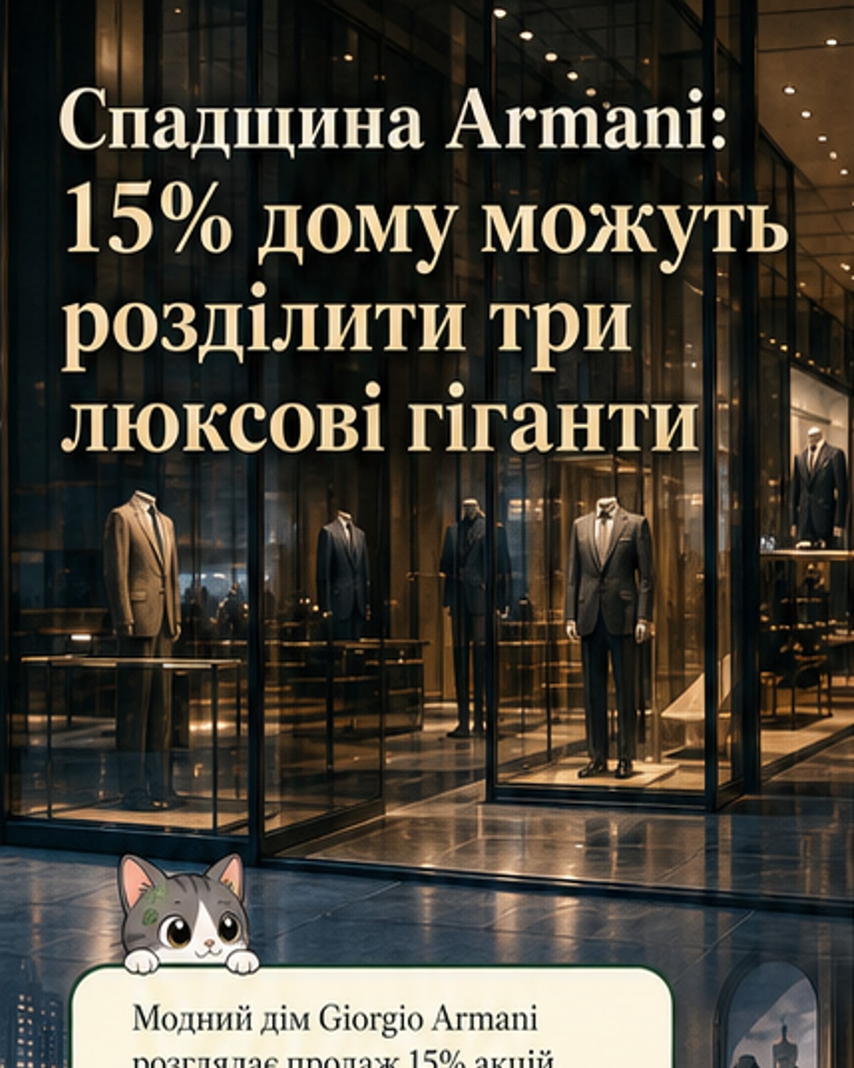 Армані продає 15% бізнесу
