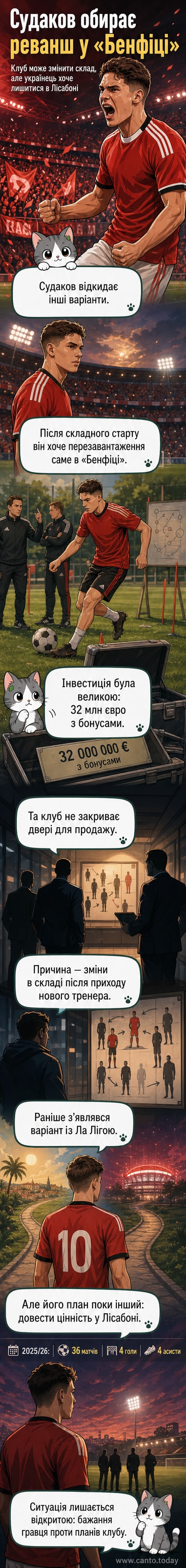 Футболіст у формі Бенфіки стоїть на полі, дивлячись убік — на тлі стадіону і синьо-білих прапорів клубу.