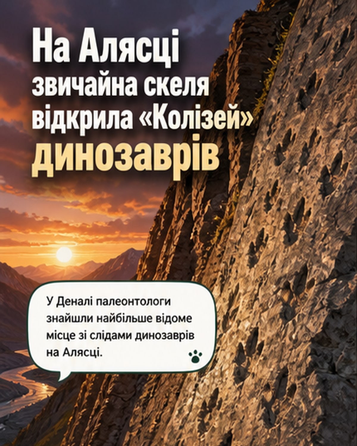 Найбільше «кладовище» слідів динозаврів на Алясці