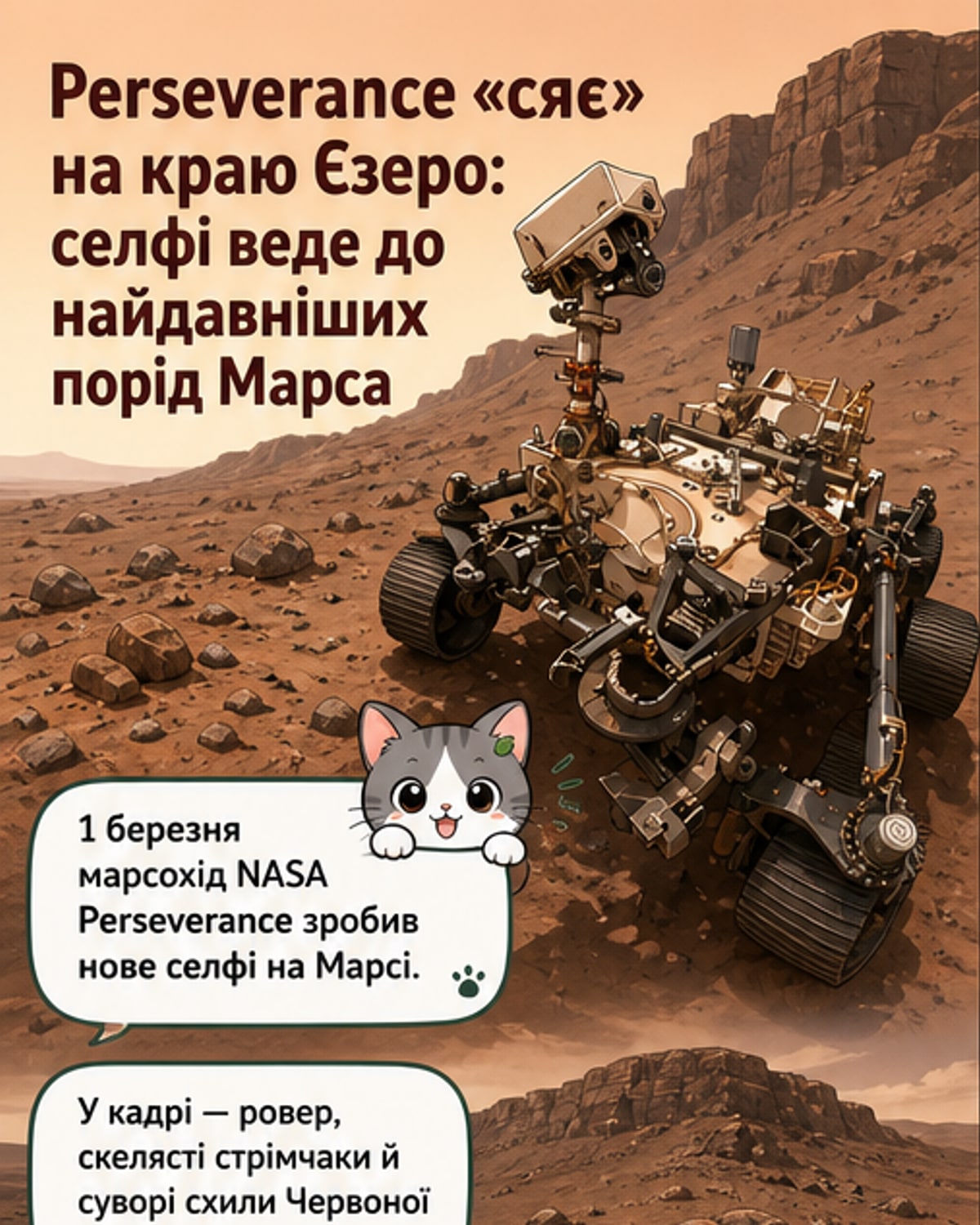 Марсохід зробив селфі на Марсі