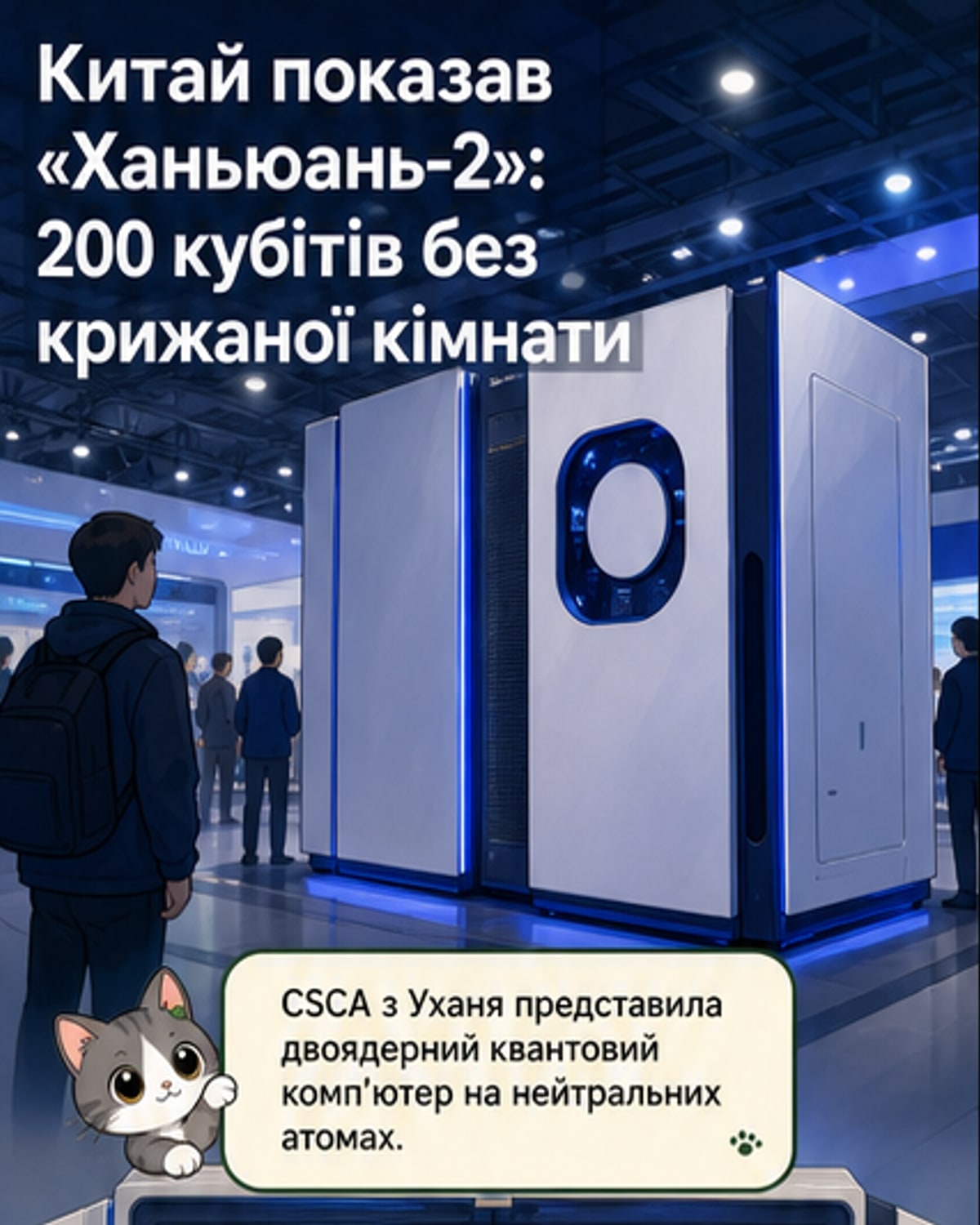Квантовий «Ханьюань-2»: 200 кубітів без кріогенного охолодження