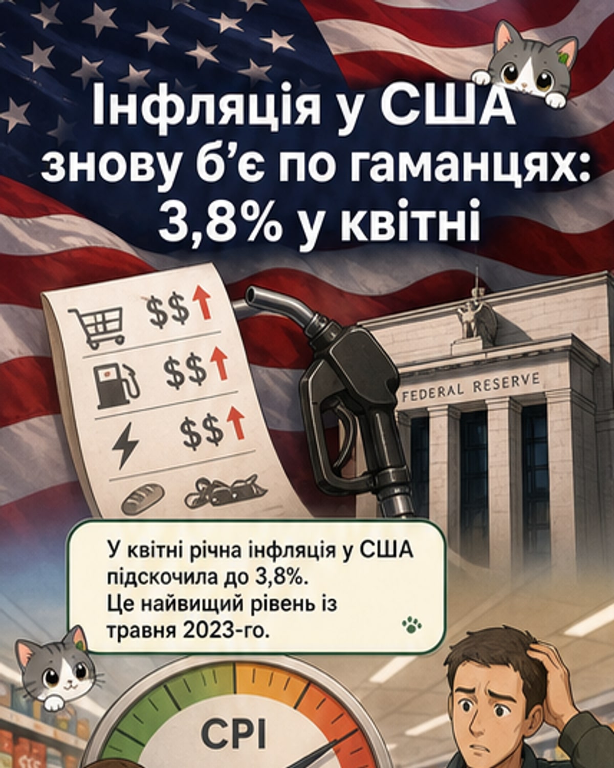 Інфляція в США — трирічний максимум