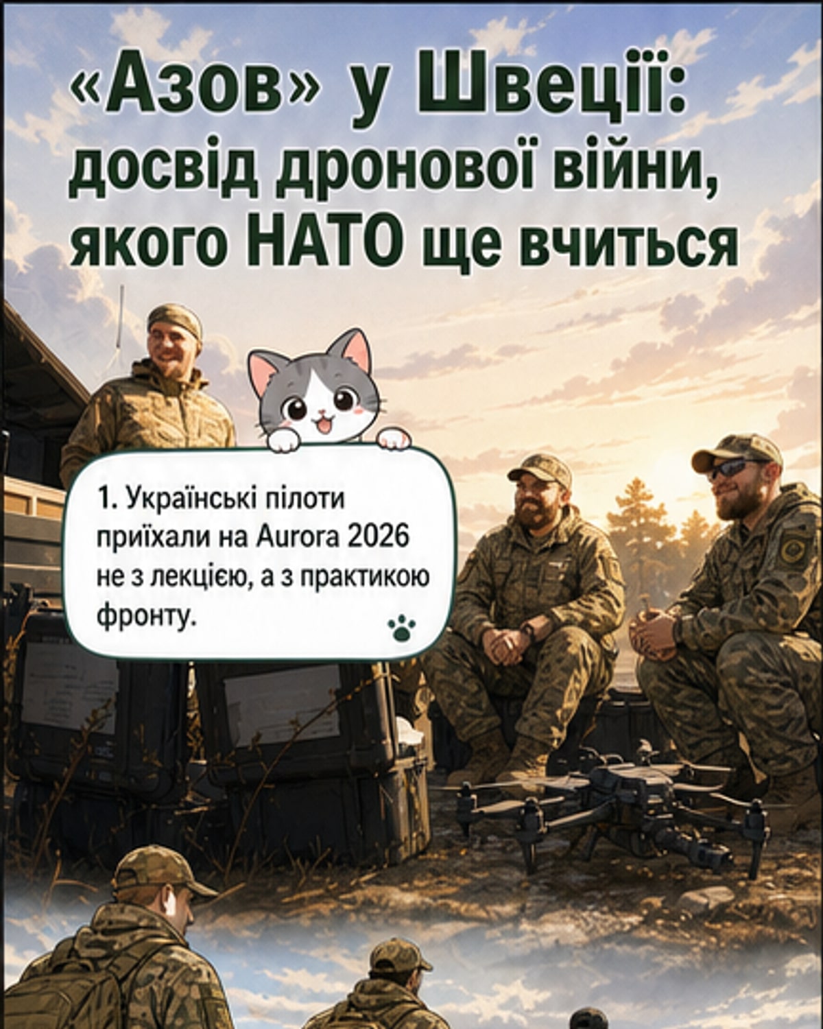 Як «Азов» ділиться досвідом дронів у Швеції