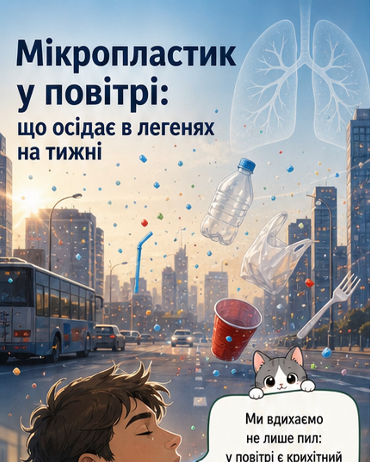 ПЕТ-мікропластик залишається в легенях 14 днів