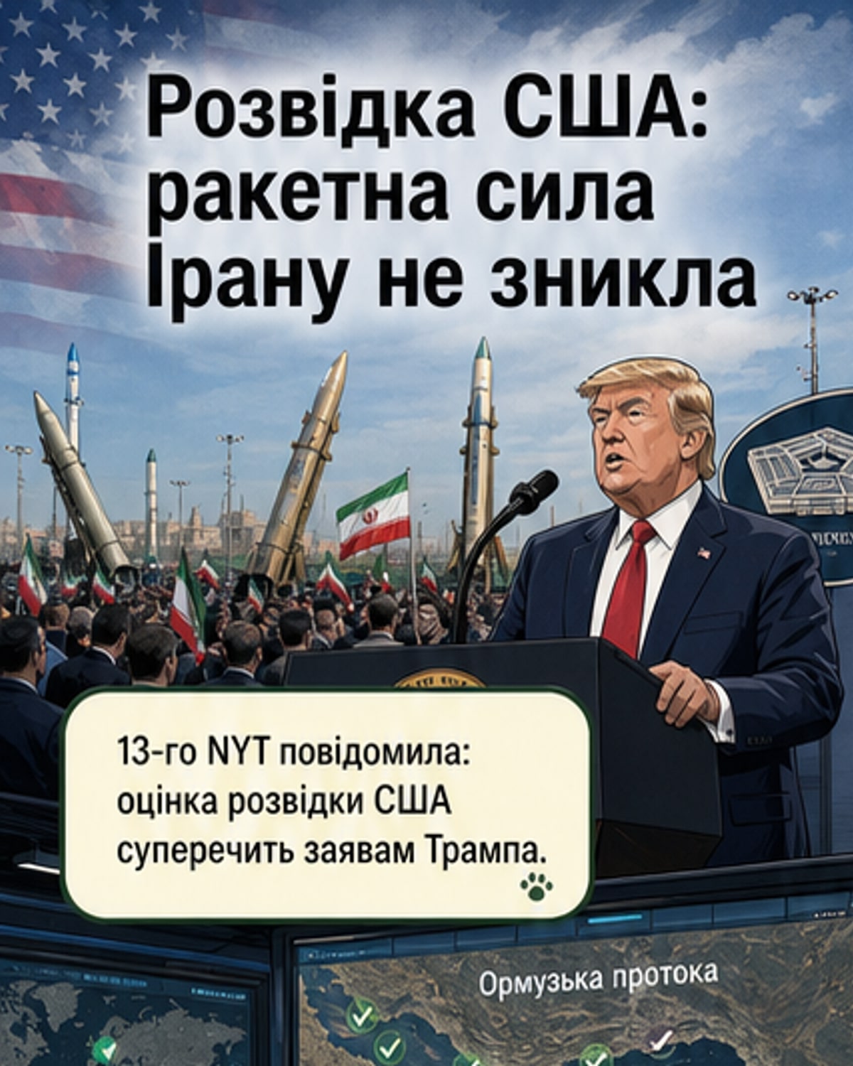 Іран зберіг 70% ракетної сили — розвідка США
