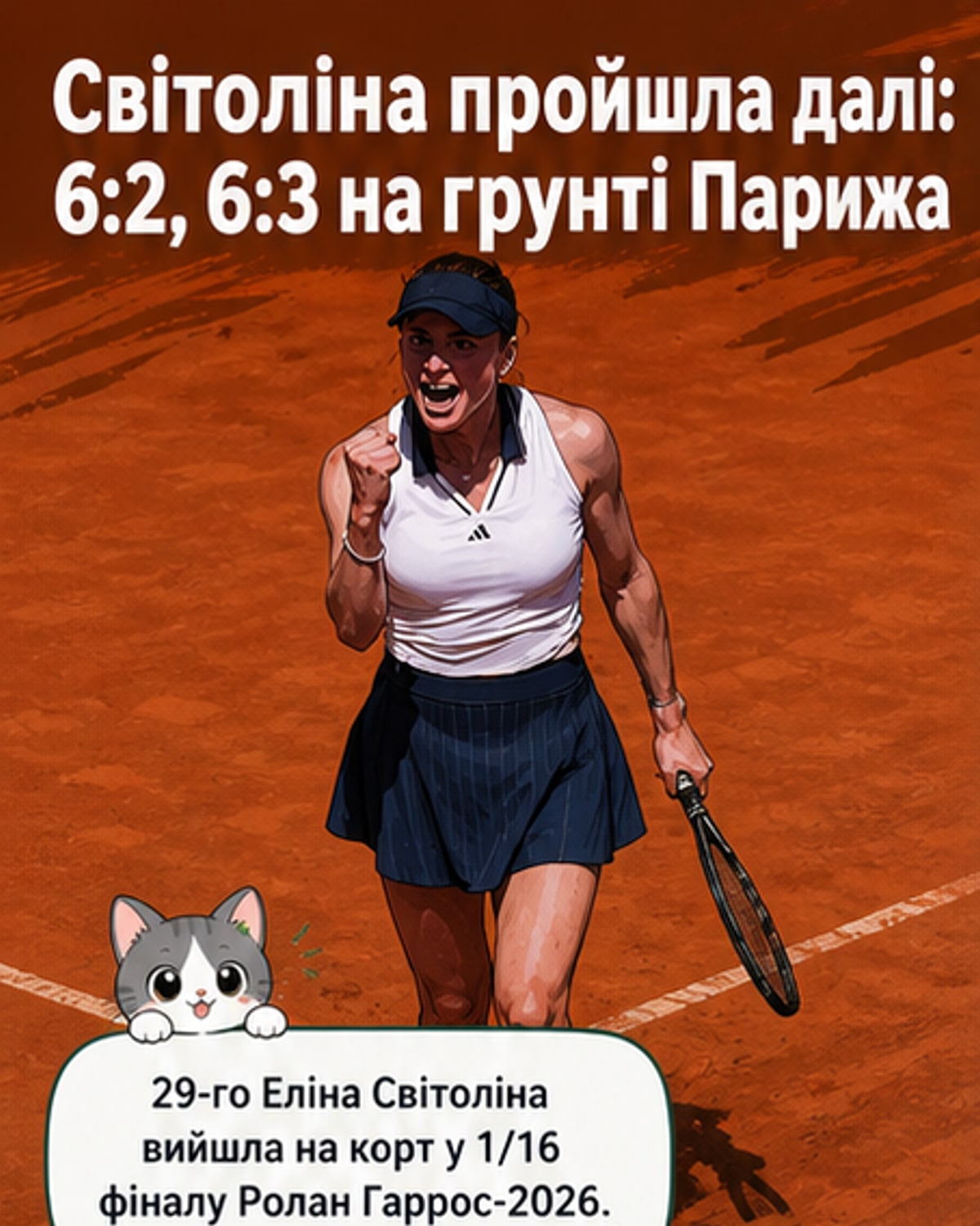 Світоліна вийшла у 1/8 фіналу Ролан Гаррос