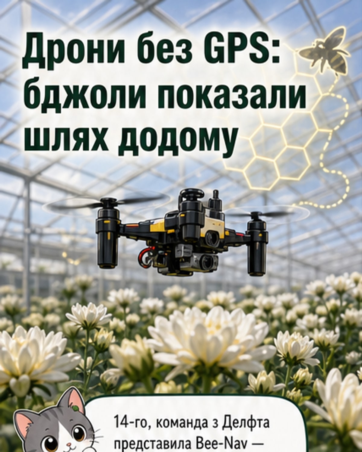 Як бджоли навчають дрони знаходити шлях додому
