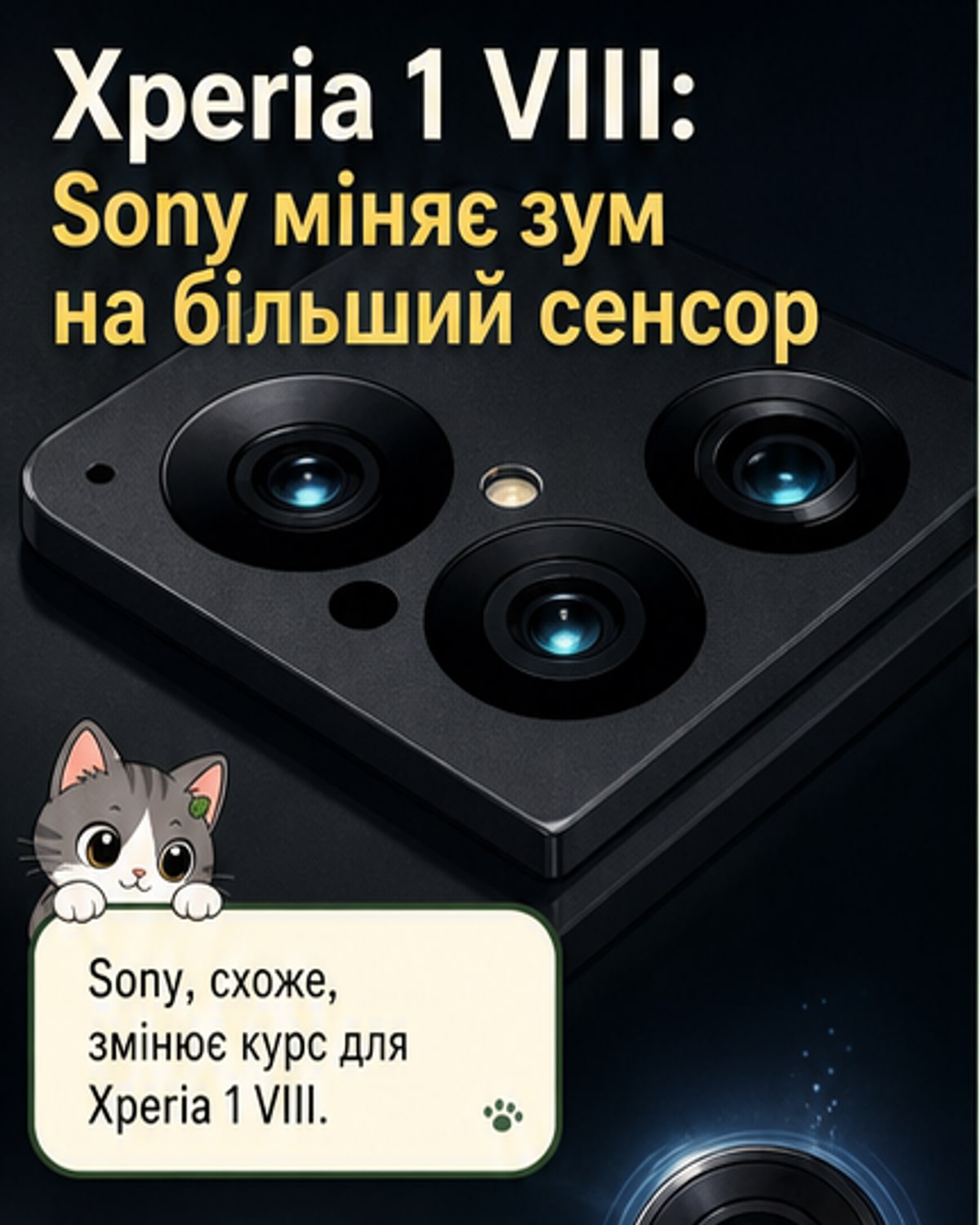 Sony відмовляється від змінного зуму