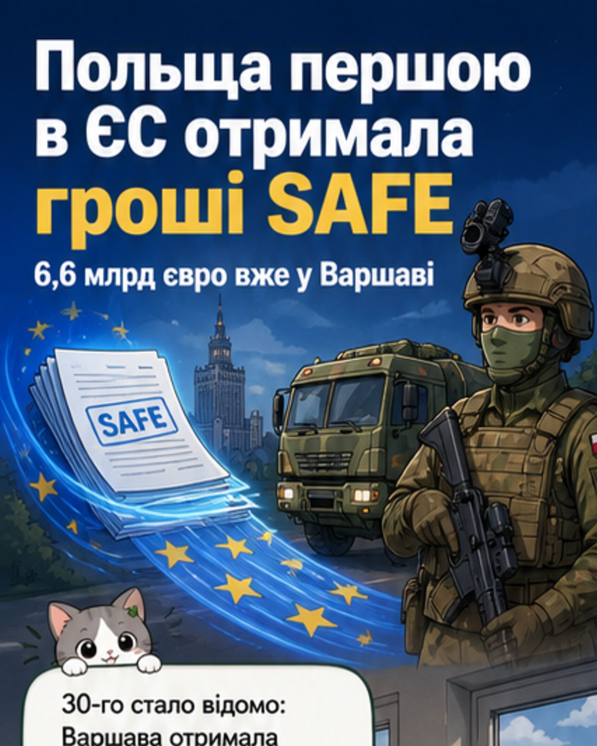 Польща першою отримала кошти за програмою SAFE