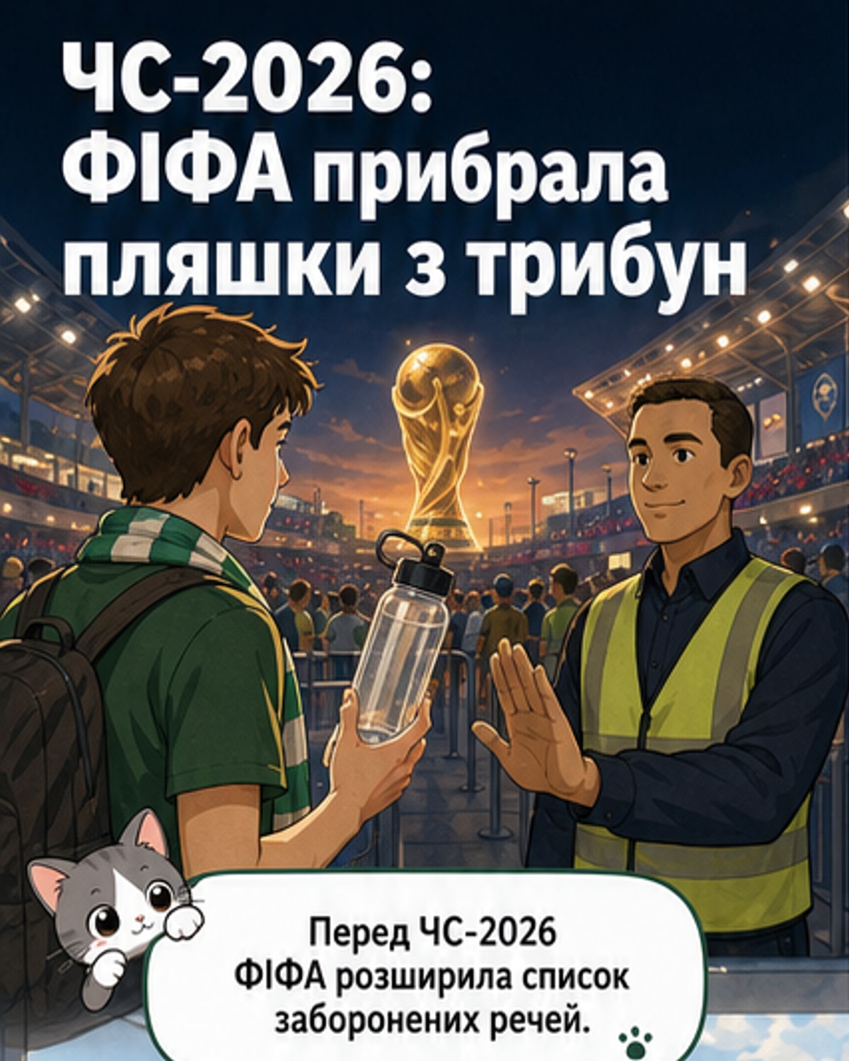 ФІФА заборонила багаторазові пляшки на ЧС-2026