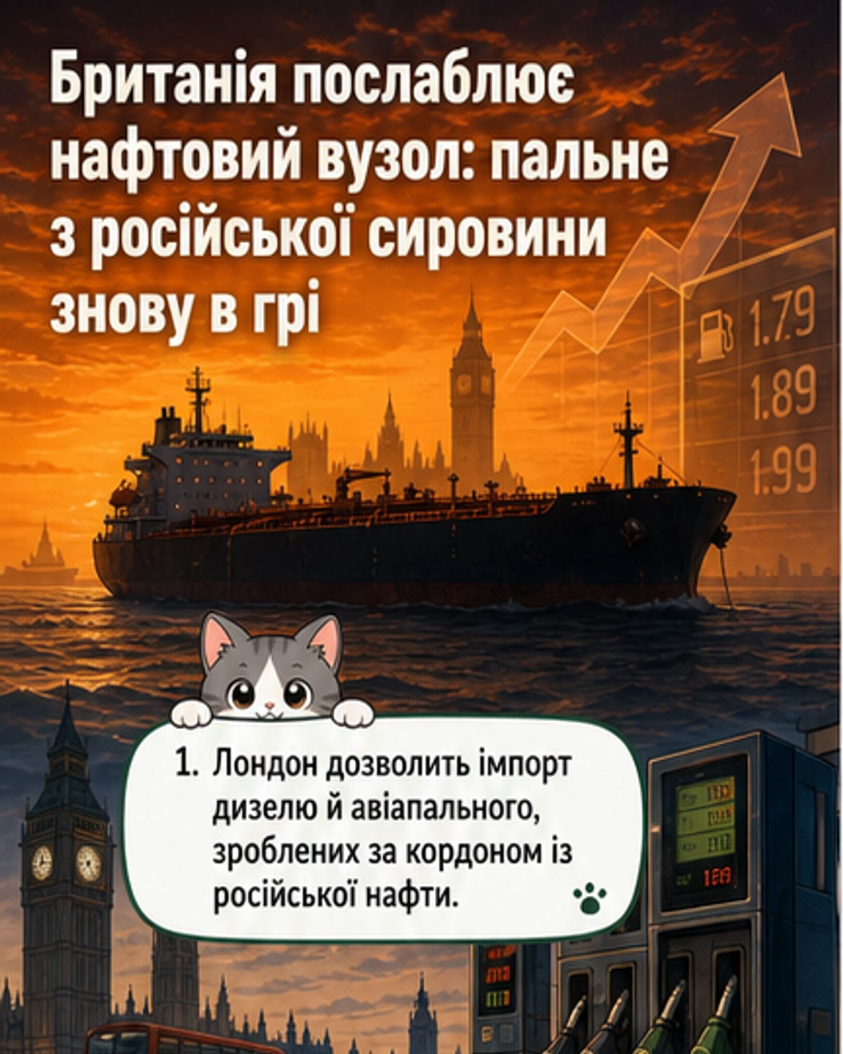 Британія дозволить імпорт пального з російської нафти