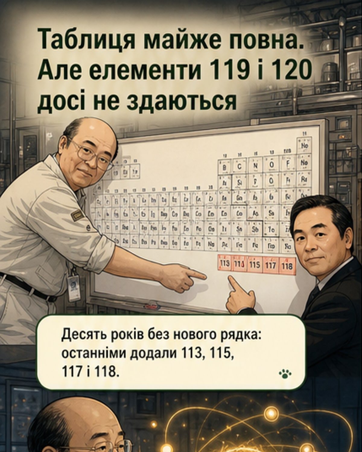 Чи завершать коли-небудь періодичну таблицю?