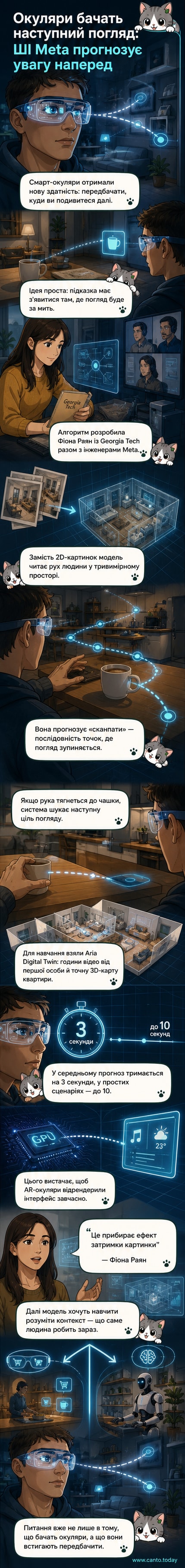 Візуалізація роботи 3D-алгоритму, що передбачає напрямок погляду людини в інтер’єрі кімнати
