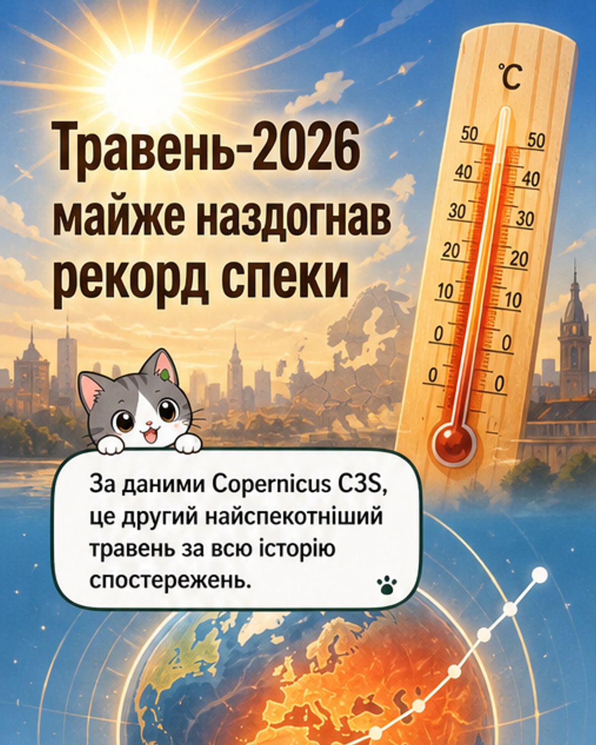 Травень 2026 — другий найспекотніший за фіксуванням