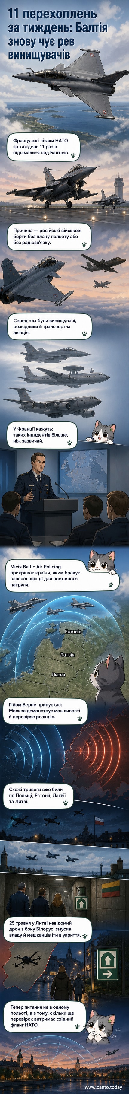 Французький винищувач НАТО під час перехоплення російського літака над Балтійським морем