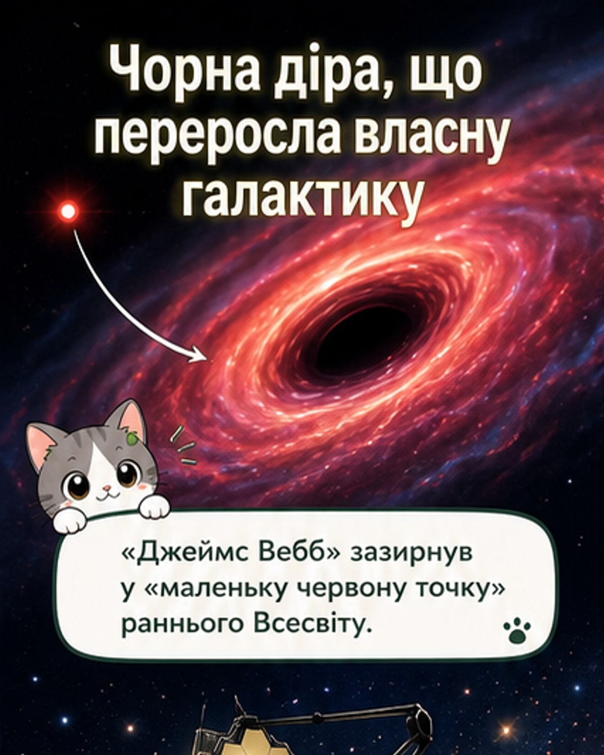 Чорна діра важча за галактику