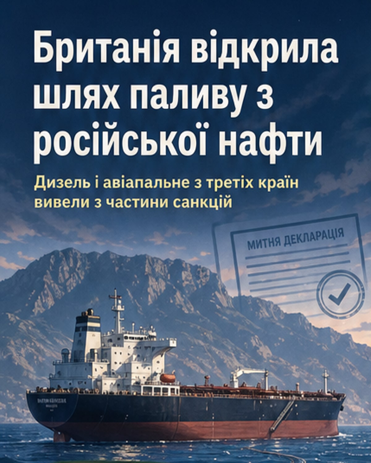 Великобританські санкції тепер дозволяють імпорт палива з російської нафти