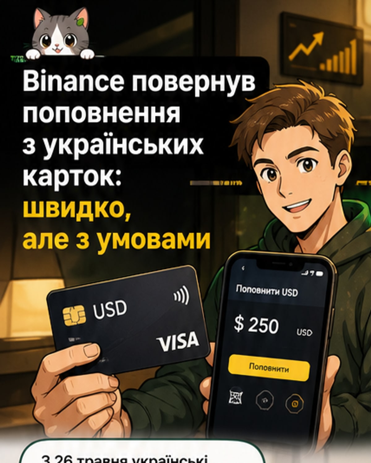 Binance відновив поповнення з карток