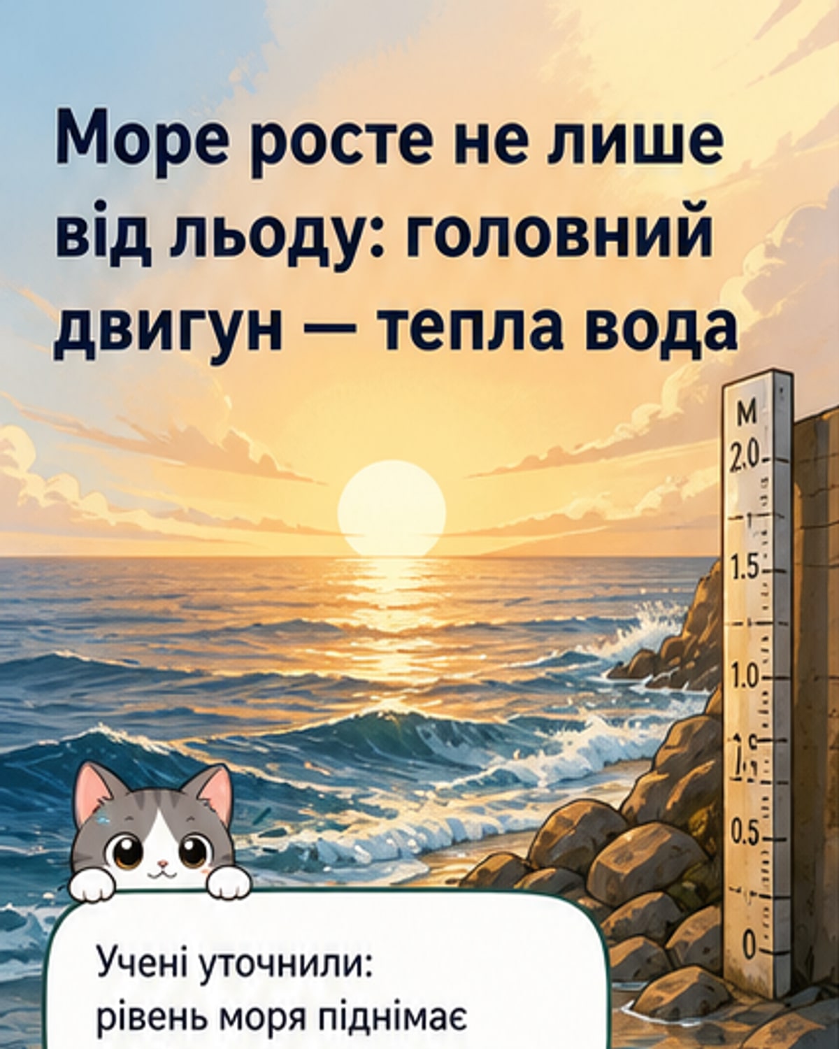 Головна причина підйому рівня моря