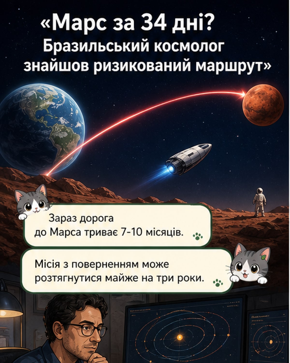Подорож на Марс за 34 дні?