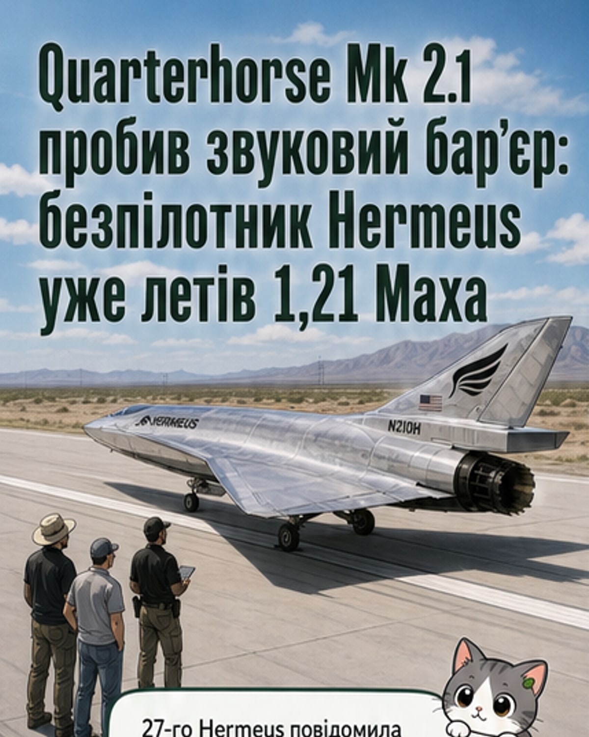 Американський БПЛА подолав звуковий бар'єр