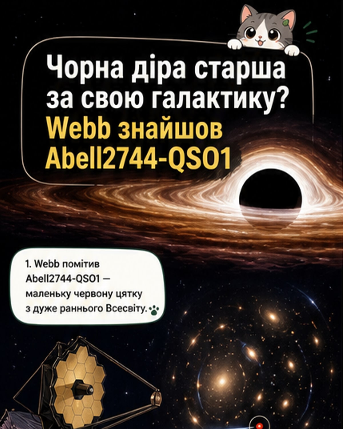 Чорна діра, старша за галактику