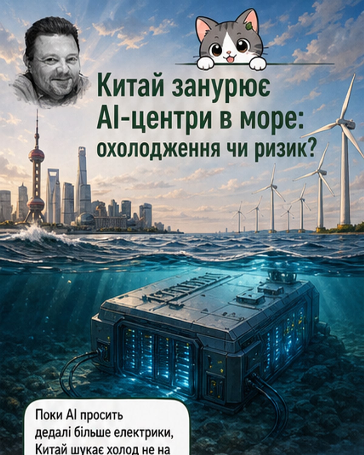 Чому Китай топить свої дата-центри в морі?